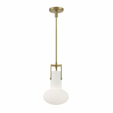 NORWELL Izel 1-Light Glass Pendant - Antique Brass 4641-AN-MO